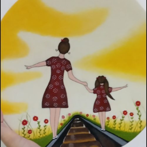 نقاشی دیوارکوب سفالی