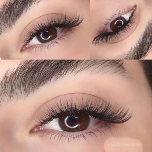 مدل برای اکستنشن مژه در منظریه