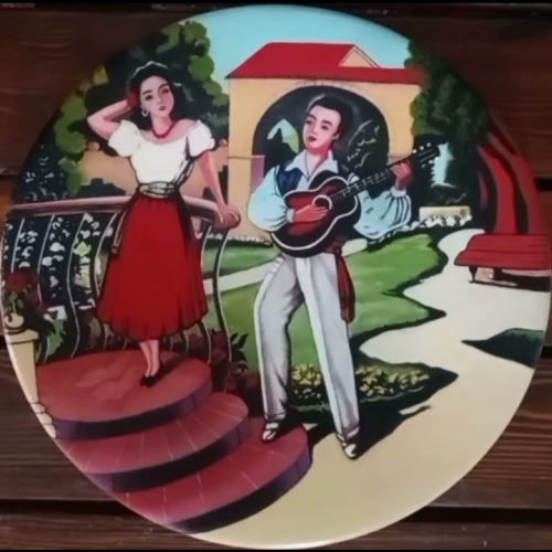 نقاشی دیوارکوب سفالی