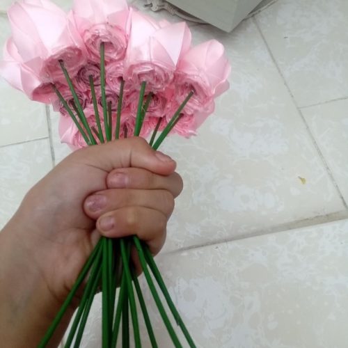 15 عدد گل روبانی پاستیلی سفارشات قبول میشود