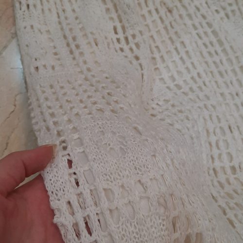 ست تاپ و شلوار مکرومه ترک 36 38 40 کشی سفید