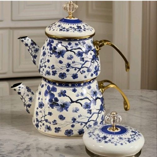 کتری قوری لعابی و استیل قیمت تولیدی