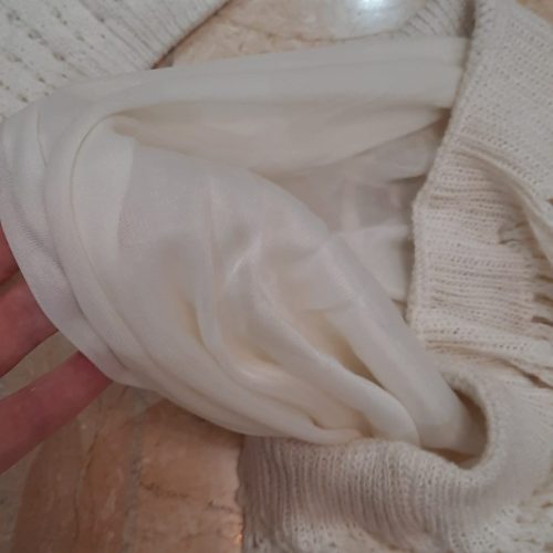 ست تاپ و شلوار مکرومه ترک 36 38 40 کشی سفید