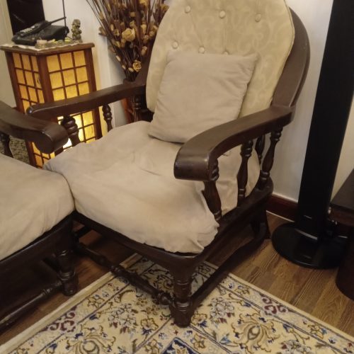 مبل یا راحتی مار دار چوب 7 نفره