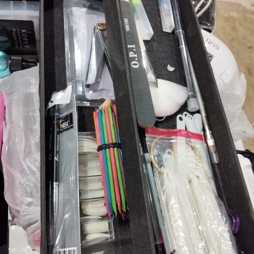 ابزار کاشت ناخن کامل در حد نو