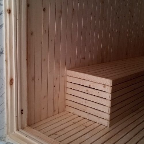 اجرای چوب سونای خشک