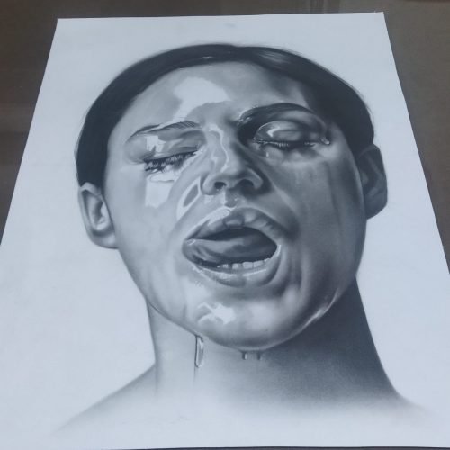 تابلو هنری سیاه قلم