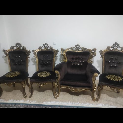 مبل استیل با چپ تما راش مبل نه نفر ونهار خوری هشت نفره