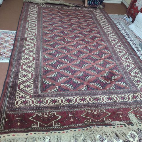 قالی ترکمنی دست بافت سنتی قدیمی 58سال