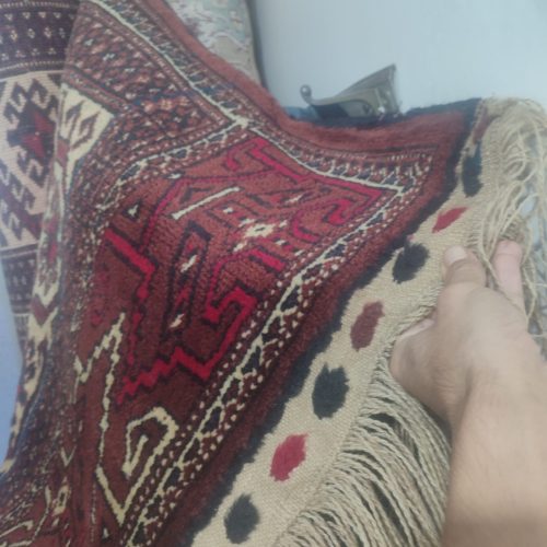 قالی ترکمنی دست بافت سنتی قدیمی 58سال