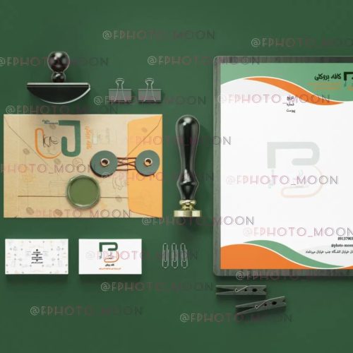 طراحی لگو و ست اداری و فضای دیجیتال گرافیک محیطی