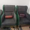 مبل راحتی پارچه دیاموند و میز جلو مبلی