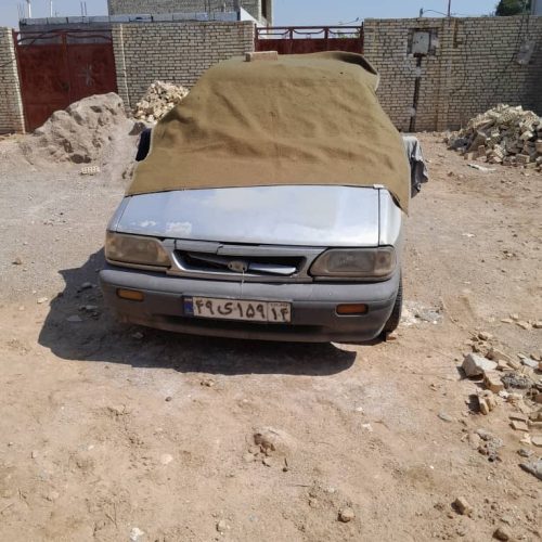 پراید نقره ای مدل86 گرگیرر عقب ضربه خورد