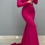 پیراهن مجلسی رنگ سرخابی سایز 38