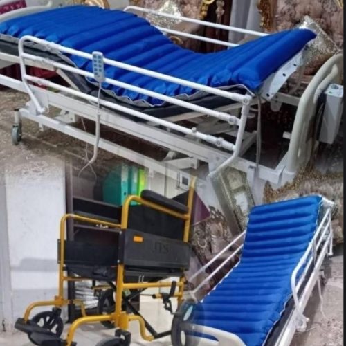 تخت بیمارستانی  برقی آکبند/تشک مواج/اکسیژن ساز/ساکشن/وینتلاتور