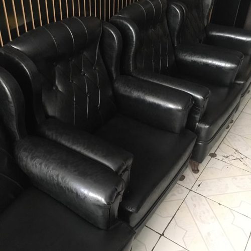 مبل چرم مشکی