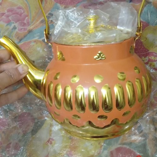 قوری رنگ ثابت طلایی  خلیجی خشک