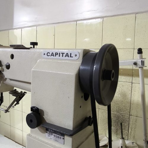 یک دستگاه چرخ صنعتی کفی دوز مارک برند کا پی تال