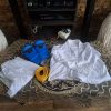 لباس کاراته باکمر بند زرد/یک بار استفاده شده/برای سن12/13