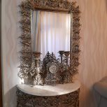 آینه شمعدان برنز