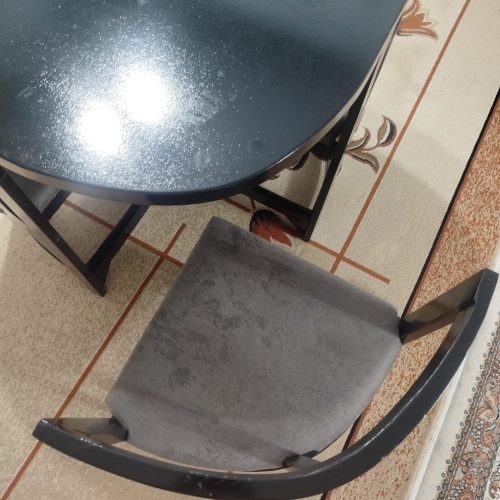 میزنهارخوری چهارنفره مشکی طوسی