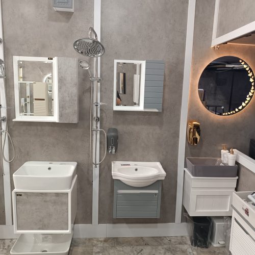 روشویی کابینتی و اینه باکس