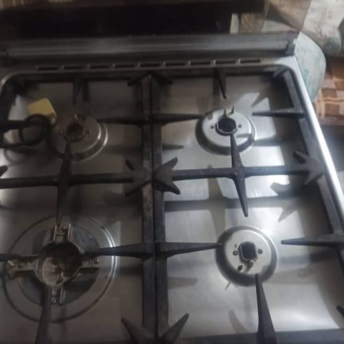 ست سنتی تخت و گاز فردار 4شعله جوجه گردون تمام استیل