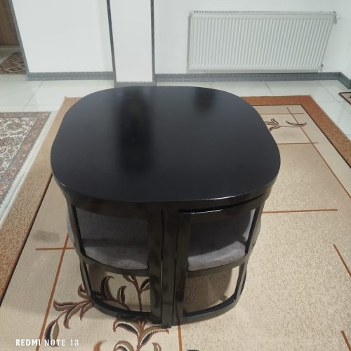 میزنهارخوری چهارنفره مشکی طوسی