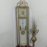 ساعت و گلدان برنز