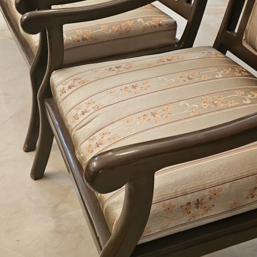 مبل نشیمن 6تکه 8نفره چوب گردو تمیز