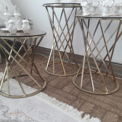 میز سه تایی طلایی