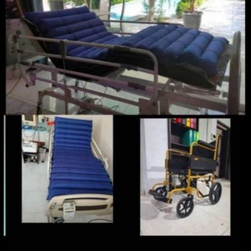 تخت بیمارستانی  برقی آکبند/تشک مواج/اکسیژن ساز/ساکشن/وینتلاتور
