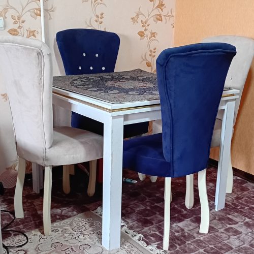 فروش فوری مبل 7 نفره راحتی (شرکتی) و میز 4 نفره