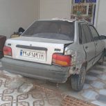 پراید نقره ای مدل86 گرگیرر عقب ضربه خورد