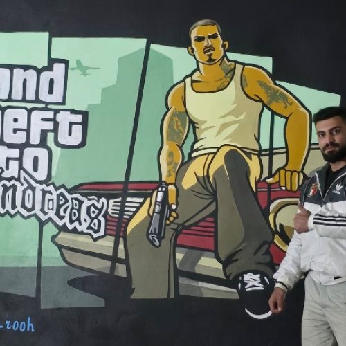 دیوار نویسی طراحی نقاشی