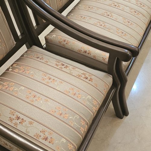 مبل نشیمن 6تکه 8نفره چوب گردو تمیز