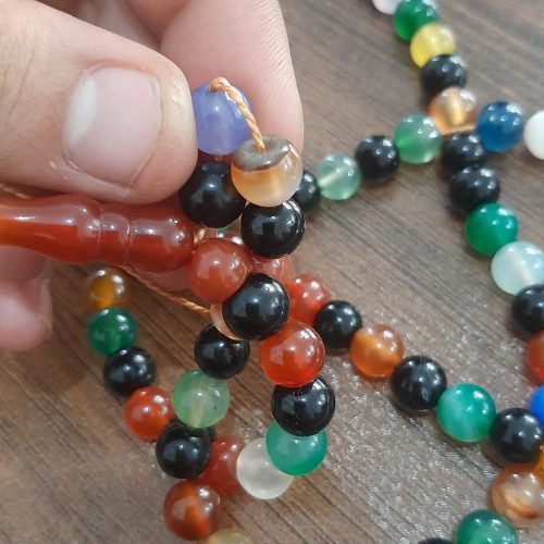 تسبیح عقیق رنگی
