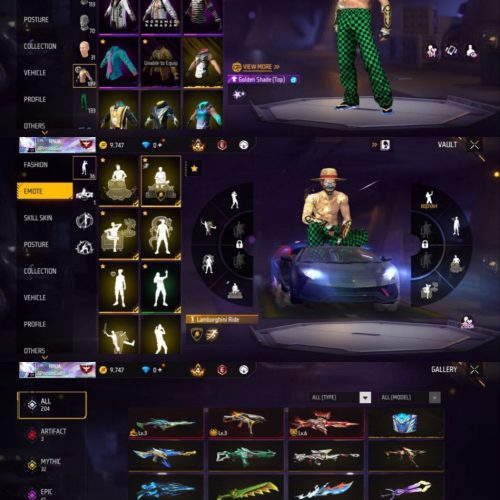 اکانت فری فایر طاق با ویپ