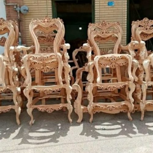 مبل افسون کلاف خام باچوب گردو.