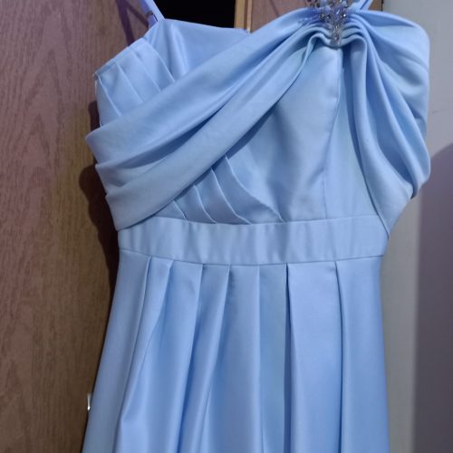 لباس مجلسی ساتن آبی