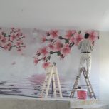 نقاشی ساختمان و کاغذ دیواری