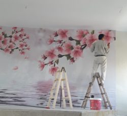 نقاشی ساختمان و کاغذ دیواری