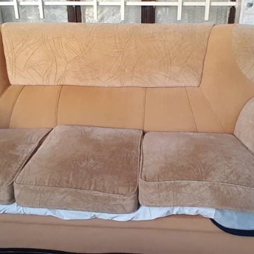 مبل 7 نفره مبلیران و میز عسلی چوبی ترک