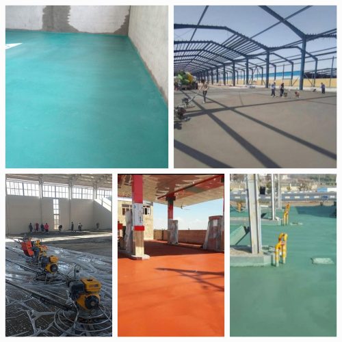 اجرای بتن ریزی کف با دستگاه ماله پروانه ای صیقل