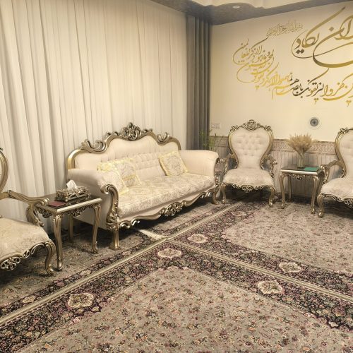 مبل افسون 7 نفره درحد صفر تضمیتی از نظر جنس پارچه وخود مبل