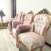 ست کامل مبلمان سلطنتی و میز ناهارخوری چوب گردو و روکش طلا