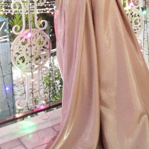 مجلسی سایز 38 ساتن شیشه ای ترک