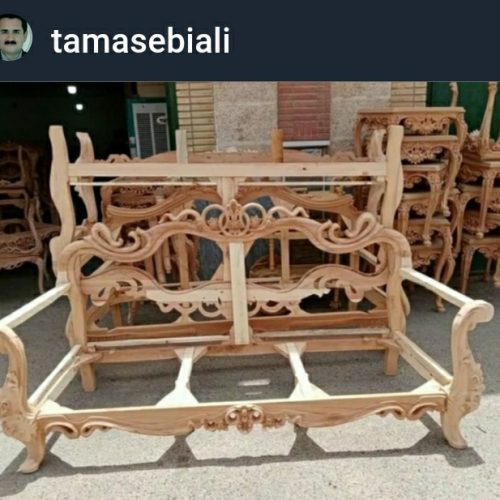 مبل افسون کلاف خام باچوب گردو.