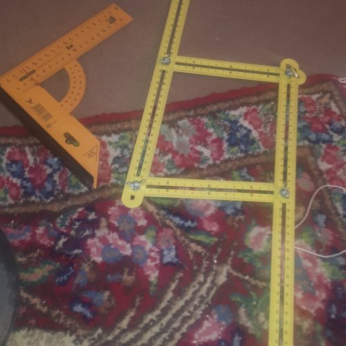 شابلون همه کاره چهار خط کش و همراه گونیا زاویه بردار