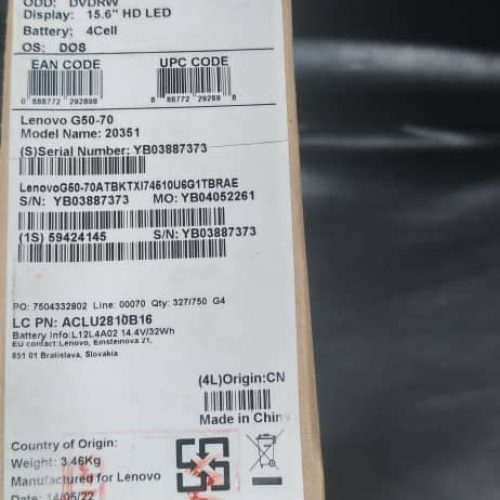 لپ تاپ لنوو در حد با کارتن